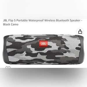 JBL Flip 5 Portable Waterproof Wireless Bluetooth Speaker - Black Camo